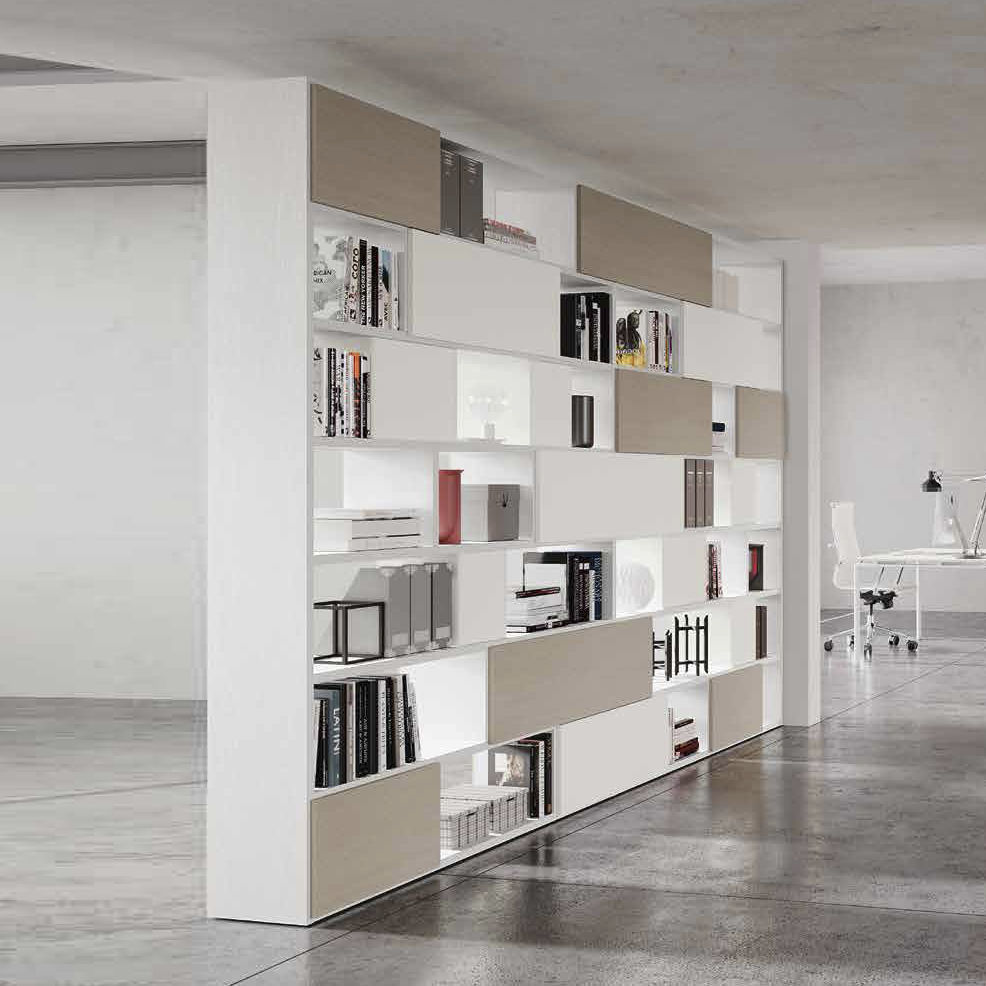 Biblioteca Modular SPACE UFFICIO DESIGN ITALIA De Pared Alta Baja