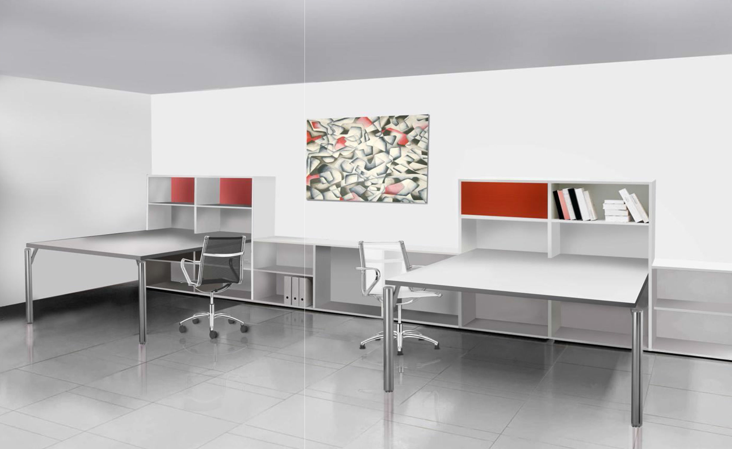 Escritorio para open space / moderno / de aluminio / para uso ...