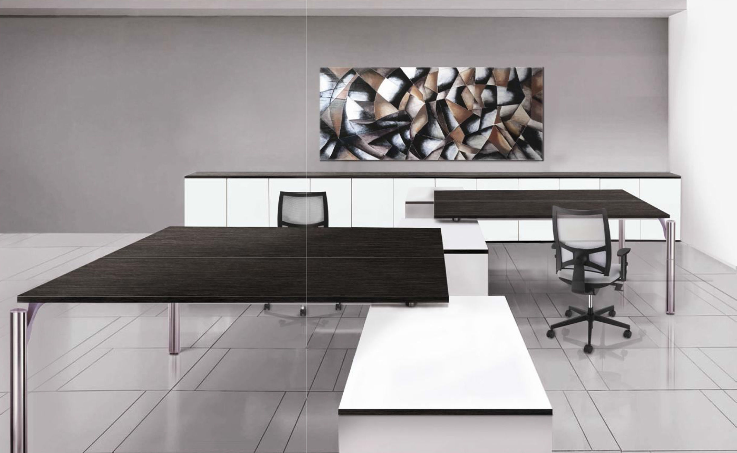Escritorio para open space / moderno / de aluminio / para uso ...