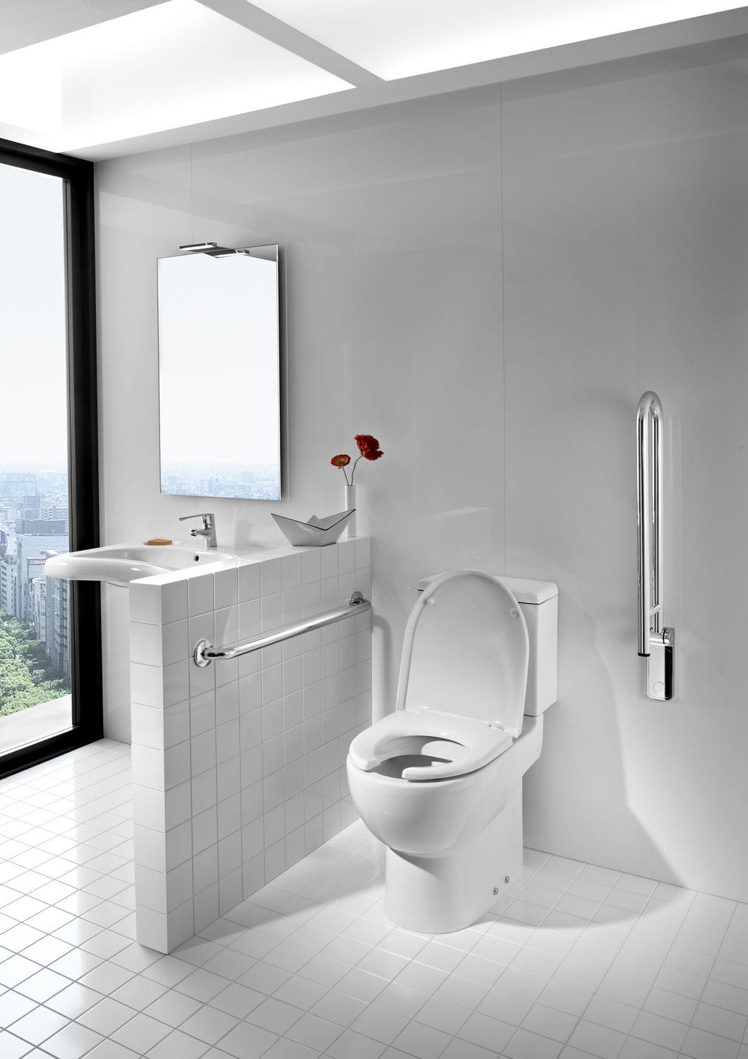 Barra de apoyo de metal / en U / de pared / para cuarto de baño ... Barra de apoyo de metal / en U / de pared / para cuarto de baño ...