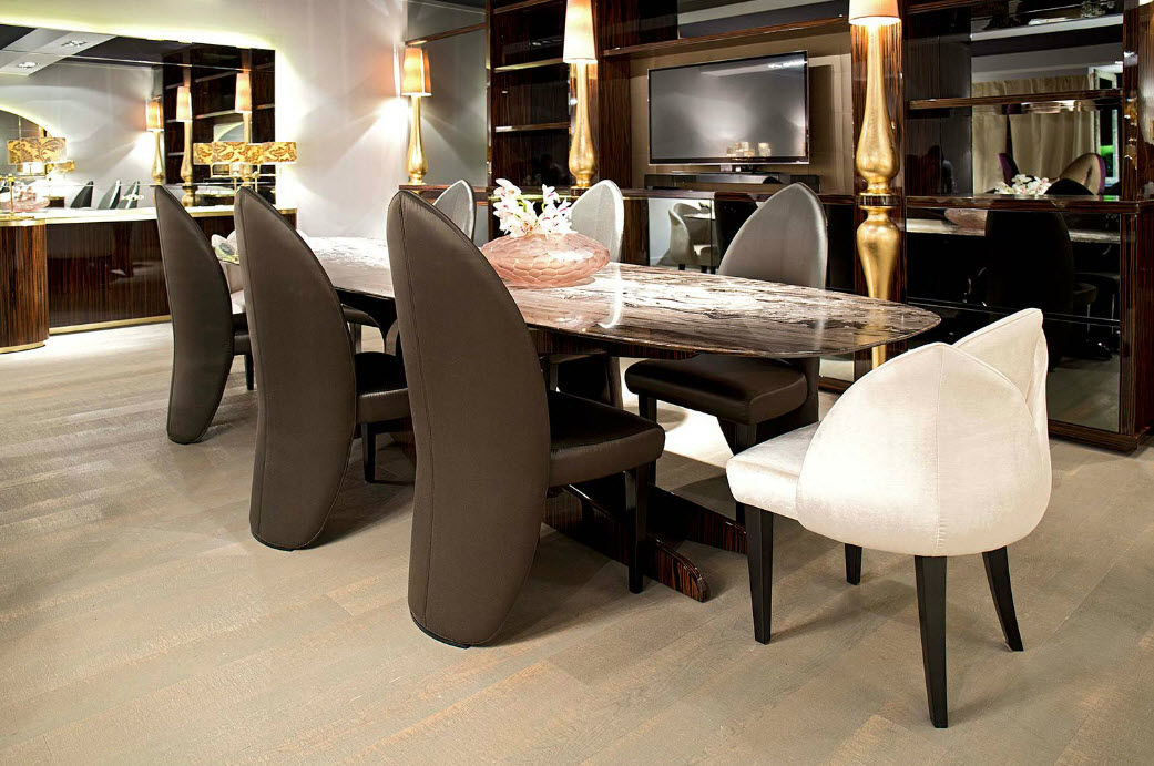 Mesa de comedor moderna / de madera / de mármol / ovalada - EDEN ... Mesa de comedor moderna / de madera / de mármol / ovalada - EDEN ...