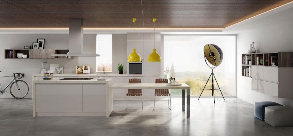 Cocina moderna / de melamina / de madera / con isla brera berloni Cocina de isla creativo Metal