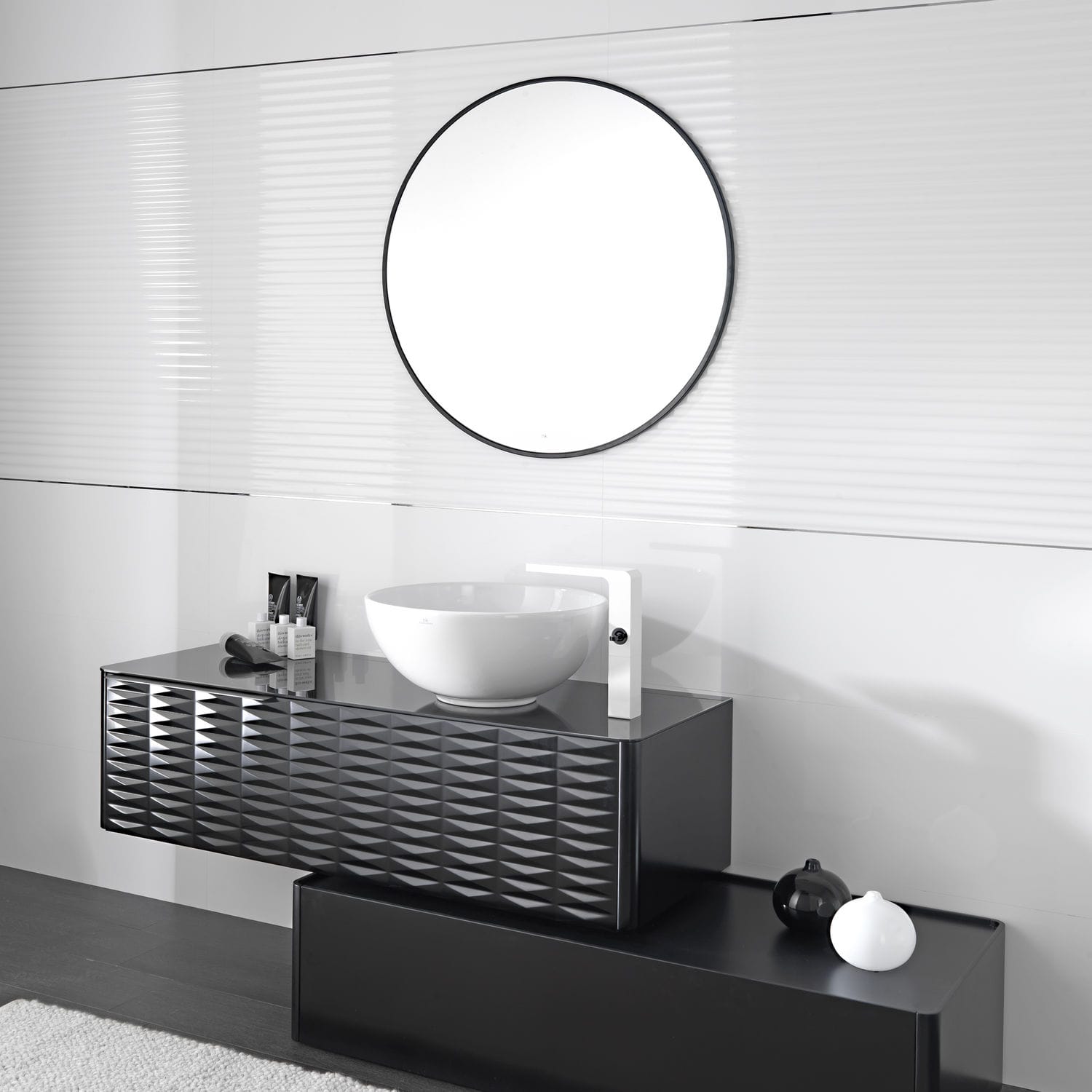 Mueble de baño moderno / mdf / con cajón / de pared lounge ...