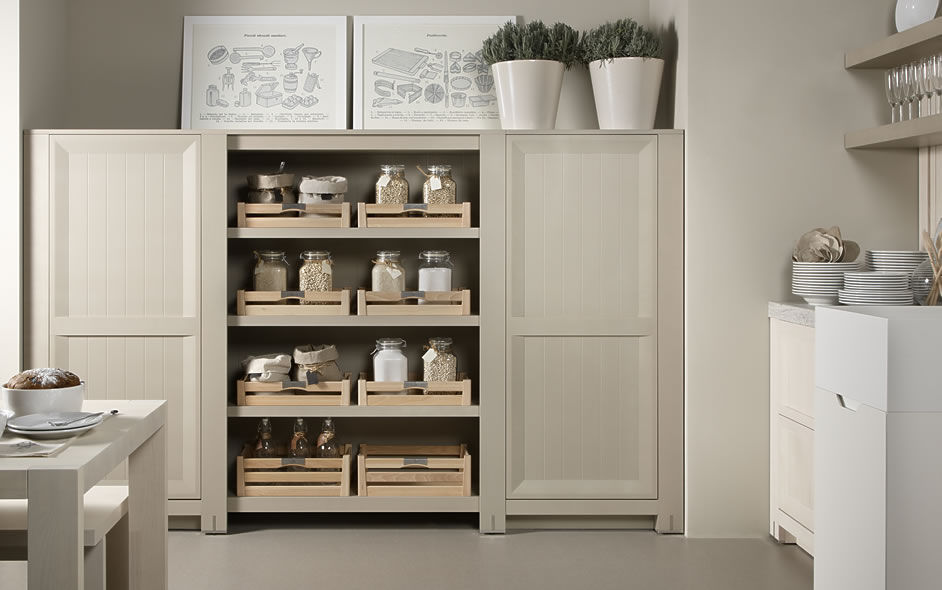 Cocina moderna / de acero / de madera / de corian® blanco nata ...