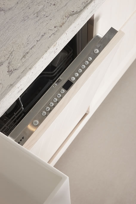 Cocina moderna / de acero / de madera / de corian® blanco nata ...