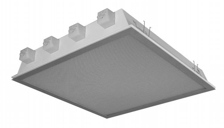 Luminaria Empotrable Ik Modus Spol Fluorescente Lineal Cuadrada