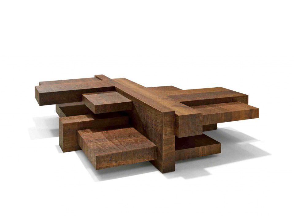 Mesa de centro / de diseño original / de madera / de interior ...