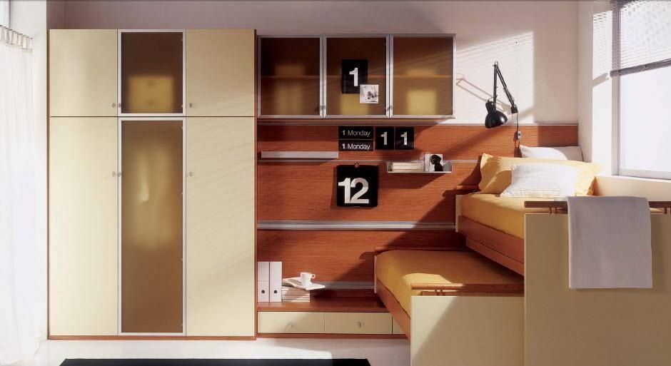 Escritorio de chapa de madera / moderno / con cama nido / para ... Cama nido niños