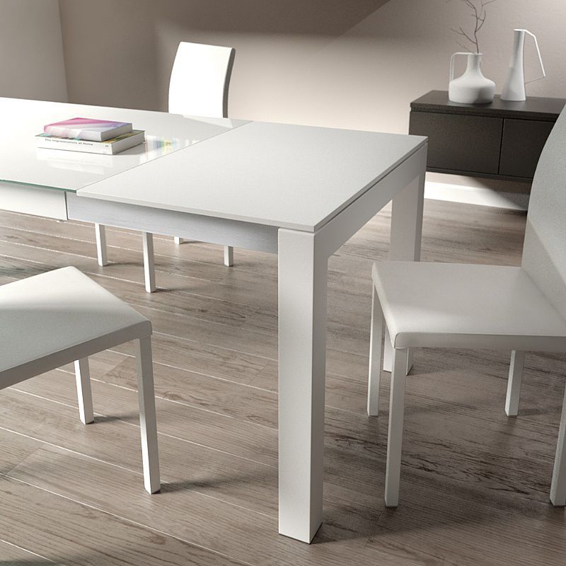 Mesa moderna / de madera / de vidrio templado / rectangular ...
