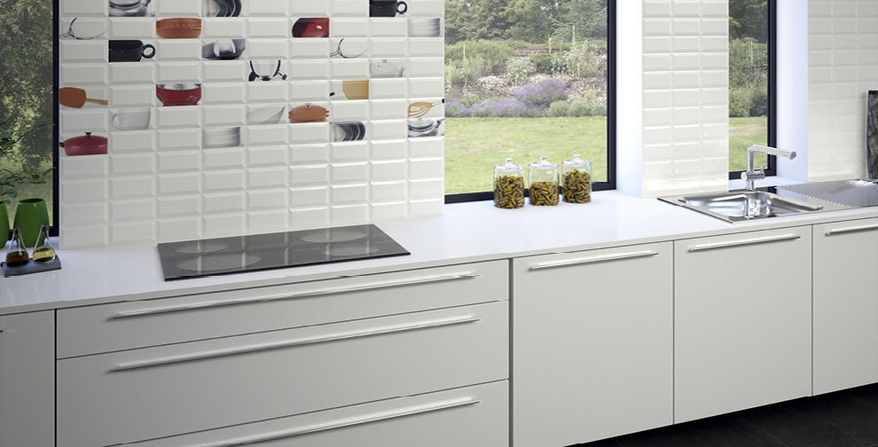 Baldosa para baño / para cocina / de pared / de cerámica metro ape