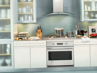 Cocina moderna / de vidrio / de chapa de madera urban loft ...