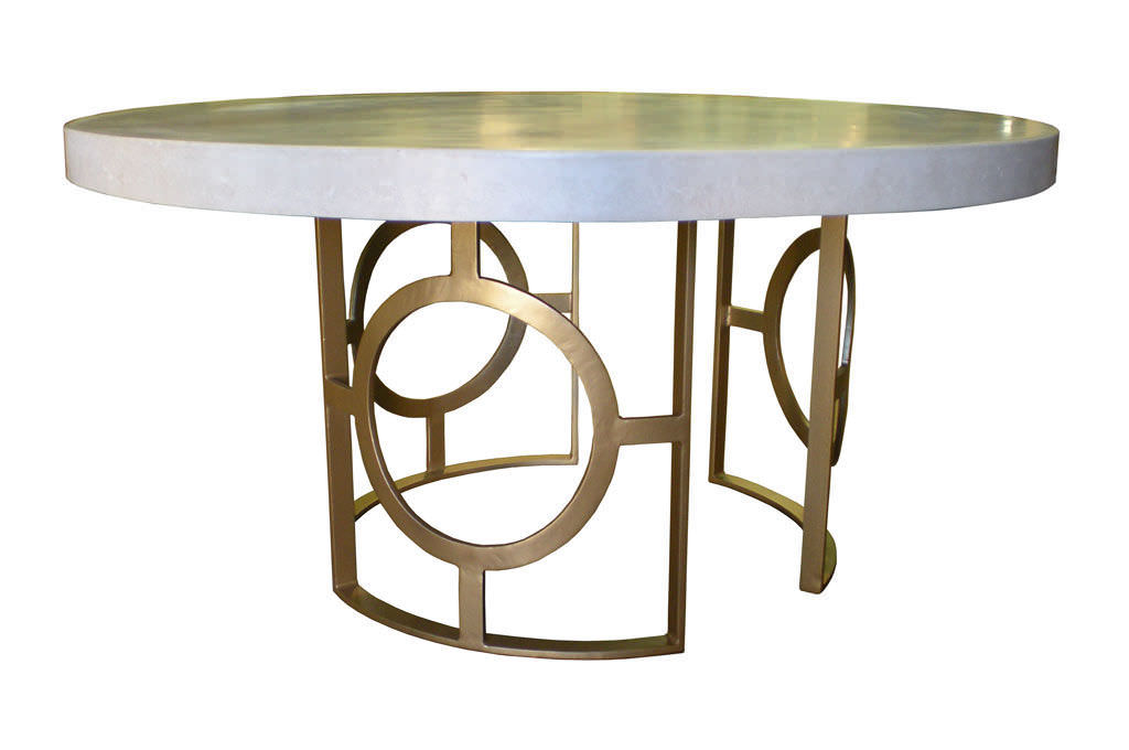 Mesa de comedor / moderna / de hormigón / de hierro forjado ...