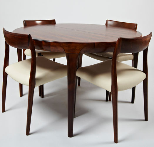 Mesa de comedor de diseño escandinavo / de palo de rosa / redonda ... Mesa de comedor de diseño escandinavo / de palo de rosa / redonda ...