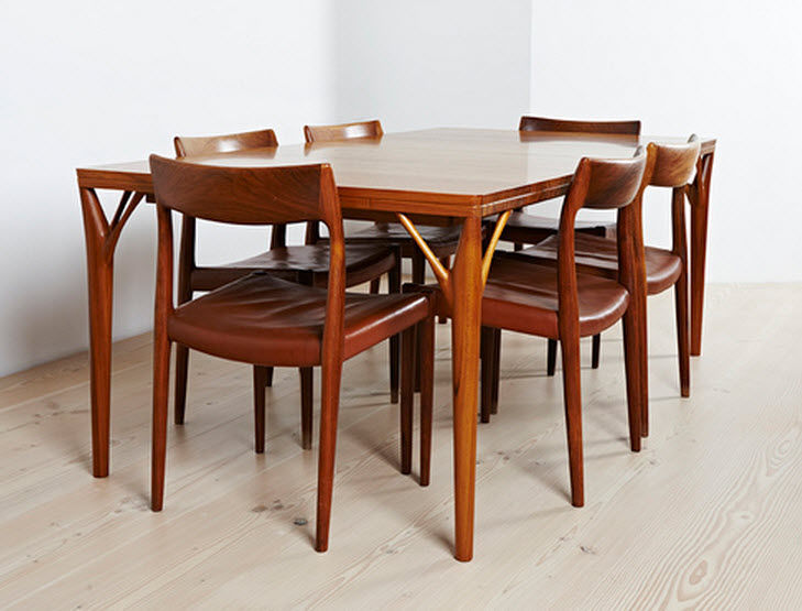 Mesa de comedor / de diseño escandinavo / de madera maciza / de ... Diseño de comedor de madera