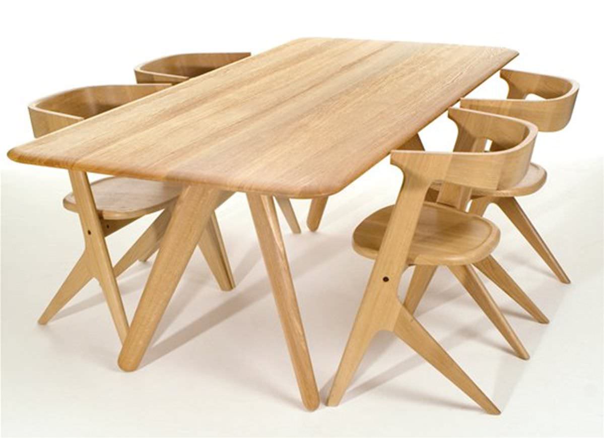 Silla moderna / con reposabrazos / apilable / de roble - SLAB ... Silla moderna / con reposabrazos / apilable / de roble - SLAB ...