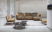 Sofá modular / moderno / de cuero / de tejido