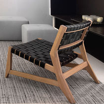 Sillón moderno / de cuero / de roble / de...