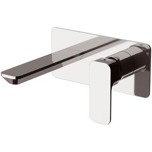 grifo monomando para lavabo / de pared / de metal cromado / de baño