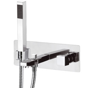 grifo monomando de bañera / de pared / de latón cromado / de baño
