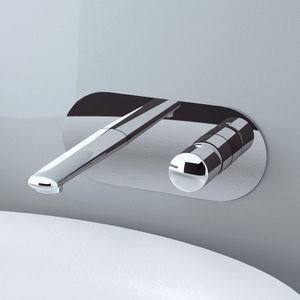 grifo monomando para lavabo / encastrable / de latón cromado / de baño