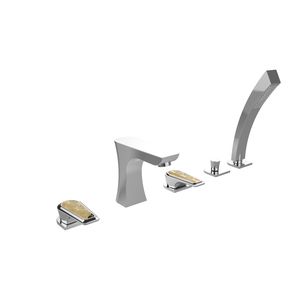 grifo mezclador para bañera / de libre instalación / de metal / para baño