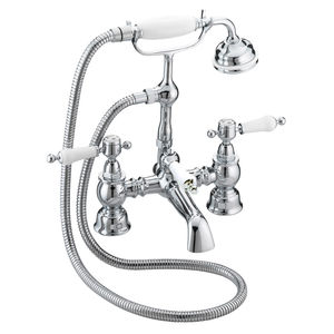 grifo mezclador para bañera / de libre instalación / de metal cromado / de baño