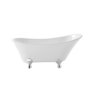 bañera con patas / ovalada / de fibra acrílica