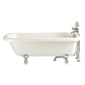 bañera con patas / ovalada / de fibra acrílica