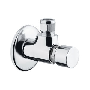 grifo monomando para ducha / de pared / de latón cromado / con temporizador
