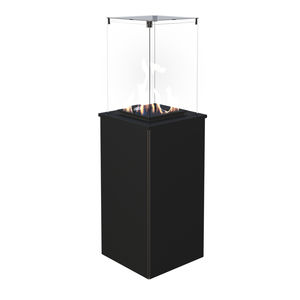 chimenea de gas / moderna / hogar abierto / central