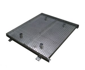 trampilla de inspección para pavimento / rectangular / de acero galvanizado