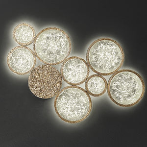 aplique moderno / de bronce / de vidrio / LED