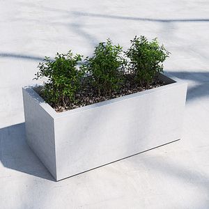 jardinera de hormigón / rectangular / moderna / para espacio público