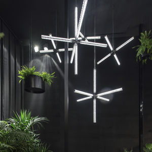 lámpara suspendida / moderna / de cristal / LED