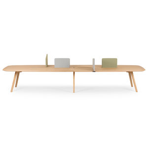 mesa de reuniones moderna / de madera / de HPL / rectangular