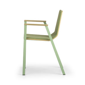 silla de visita moderna / con reposabrazos / tapizada / de tejido