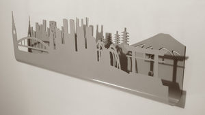 perchero mural / moderno / de metal
