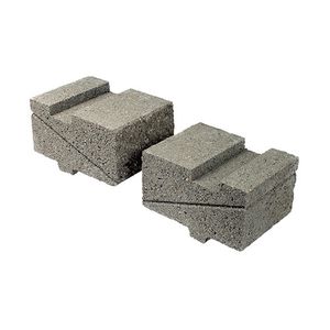 muro de contención de hormigón / prefabricado / para valla de jardín / con acabado de piedra