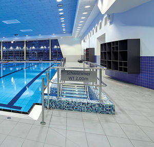 baldosa para playa de piscina / para suelo / de gres porcelánico / de color liso