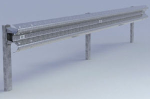 barrera de seguridad de acero / para la construcción de puentes