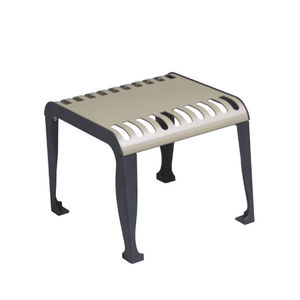 mesa moderna / de acero / rectangular / de exterior
