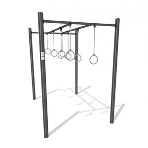 escalera elevada de suspensión / para recorrido deportivo / de acero