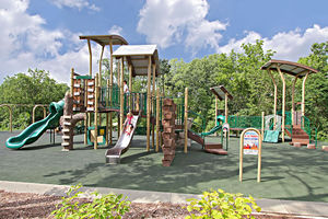 estación de juego para parque infantil / de madera