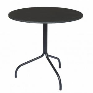 mesa moderna / de acero inoxidable / de granito / redonda