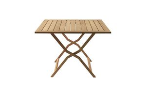 mesa moderna / de teca / cuadrada / para jardín