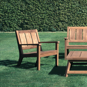 sillón moderno / de teca / de jardín
