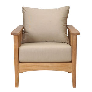 sillón moderno / de teca / de jardín