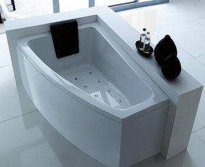 bañera de esquina / de fibra acrílica / hidromasaje