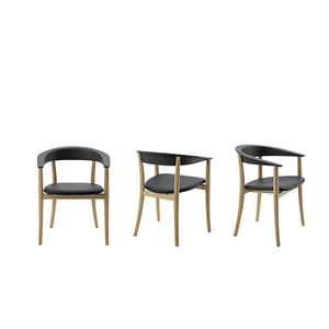 silla moderna / de madera / de cuero
