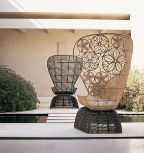 sillón de diseño original / de abacá / de polietileno / de jardín